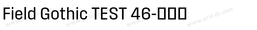 Field Gothic TEST 46字体转换